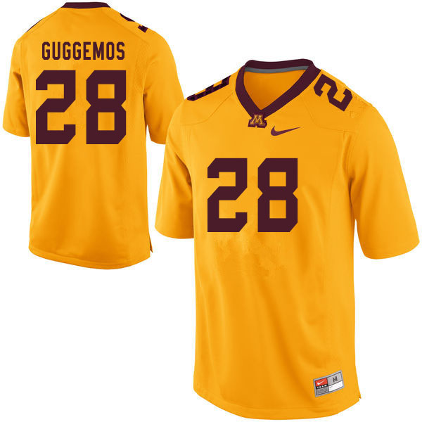 Men #28 Matt Guggemos Minnesota Golden Gophers College Football Jerseys Sale-Yellow - Click Image to Close